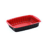 Hotpack | Red & Black Base Container 750 ML with Lids | 300 Pieces - Hotpack Oman