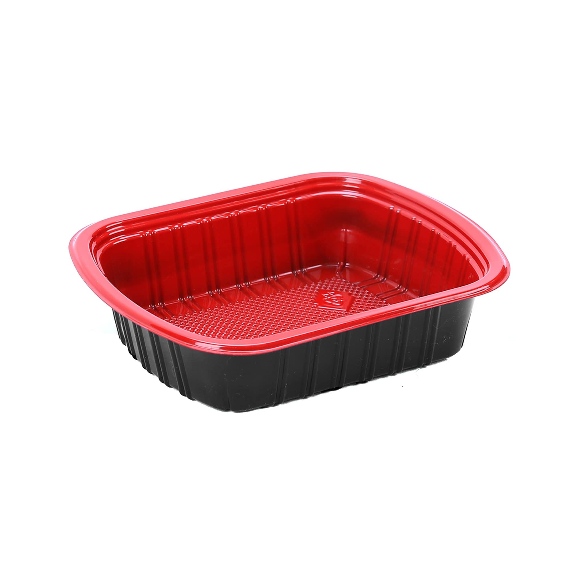 Hotpack | Red & Black Base Container 800 ML with Lids | 300 Pieces - Hotpack Oman