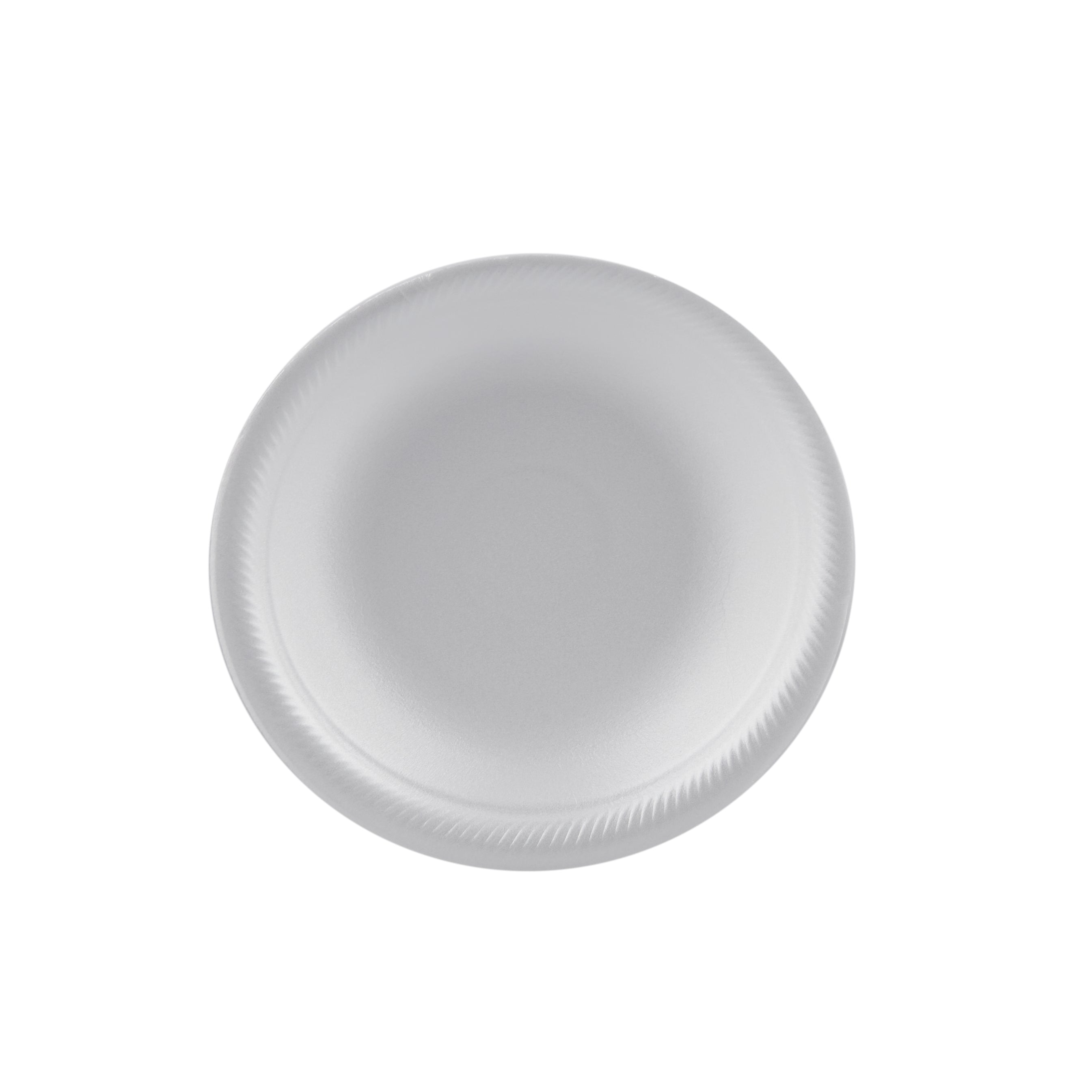 White Round Foam Plate - hotpack.om