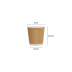 Kraft Ripple Paper Cups - Hotpack UAE